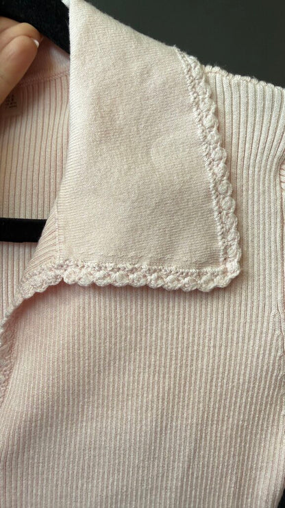 Short Sleeve Ribbed Cardigan Sweater