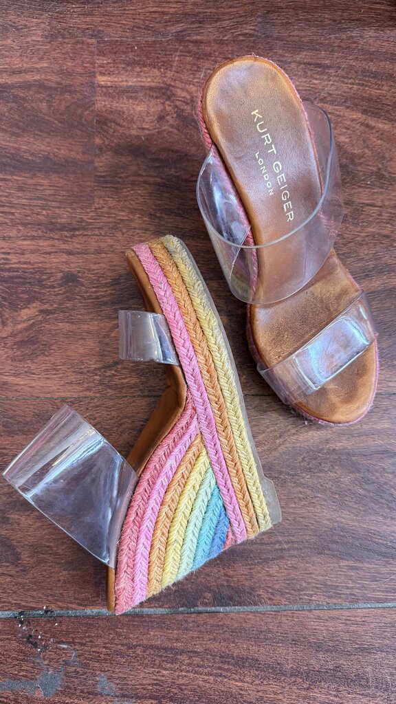 Rainbow Espadrille Wedges