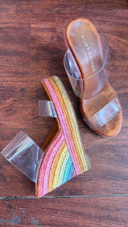 Rainbow Espadrille Wedges