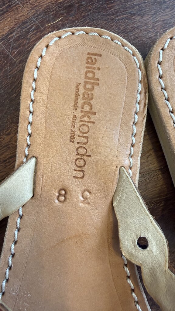 Beaded Flip Flop Leather Sandals