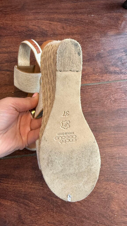 Braided Stretch Espadrille Wedges