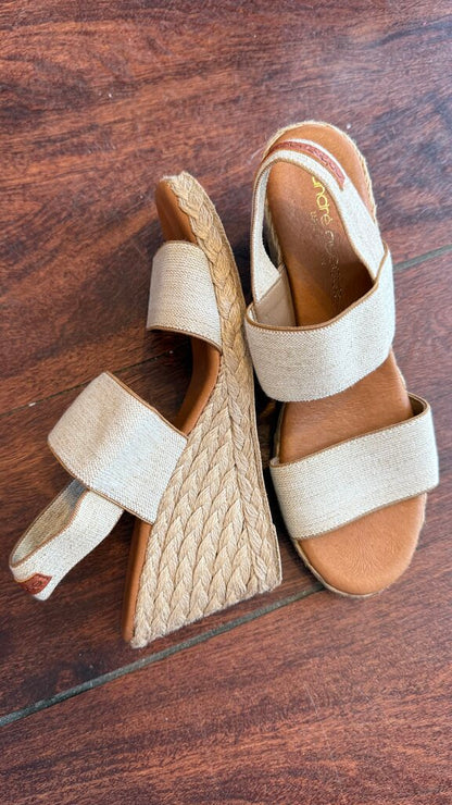 Braided Stretch Espadrille Wedges