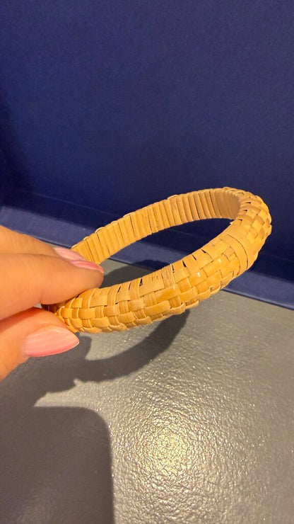 Rattan Basket Bangle Bracelet