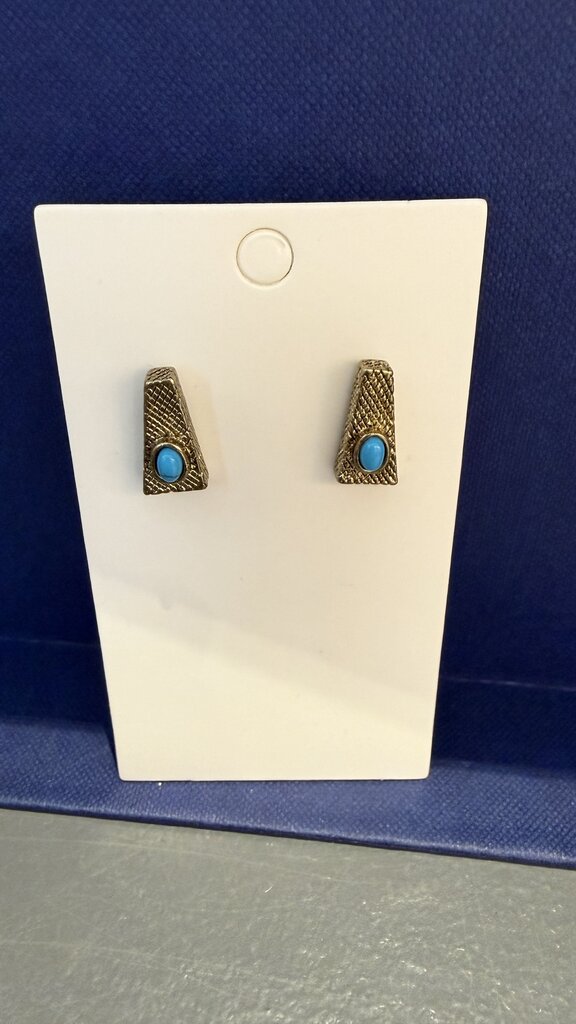 Triangle Stone Stud Earrings