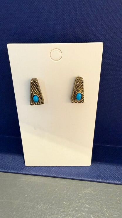 Triangle Stone Stud Earrings