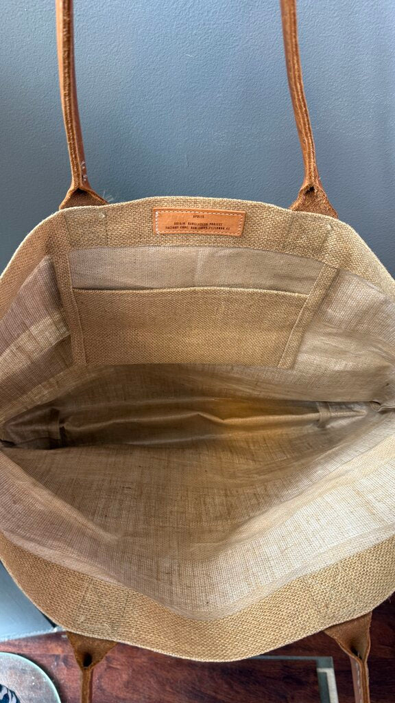 Stripe Jute Giant Tote