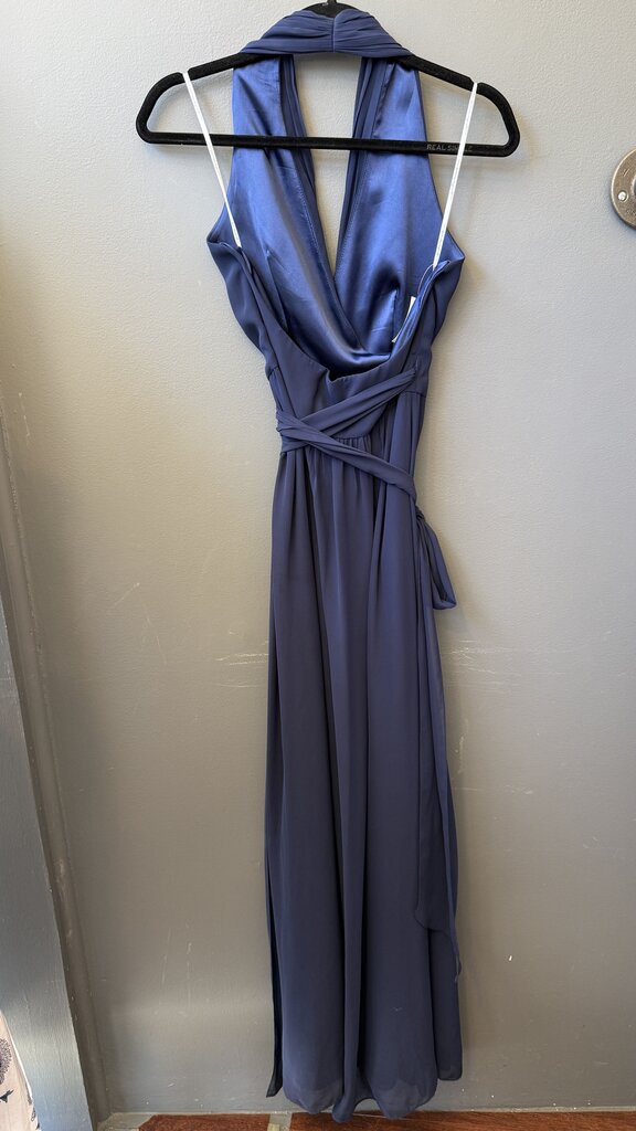 Chiffon Halter Maxi Gown Dress