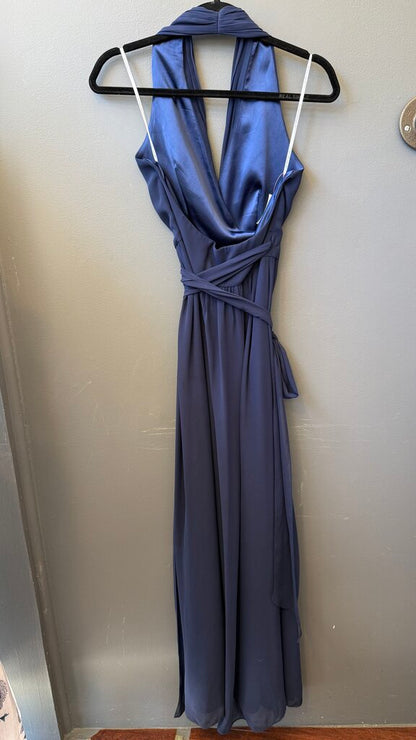 Chiffon Halter Maxi Gown Dress