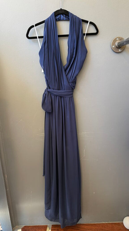 Chiffon Halter Maxi Gown Dress