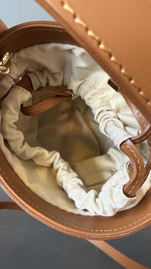 Cane Rattan Mini Bucket Crossbody Bag