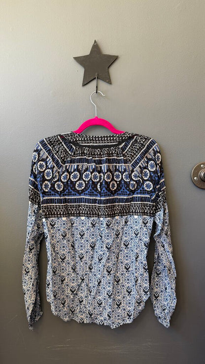 Silk Print Longsleeve Top