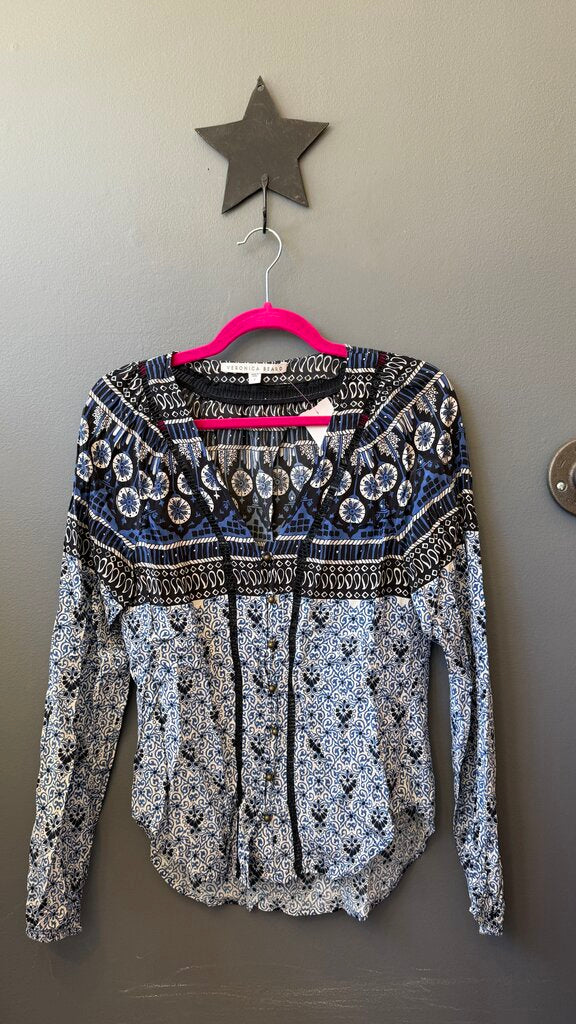 Silk Print Longsleeve Top