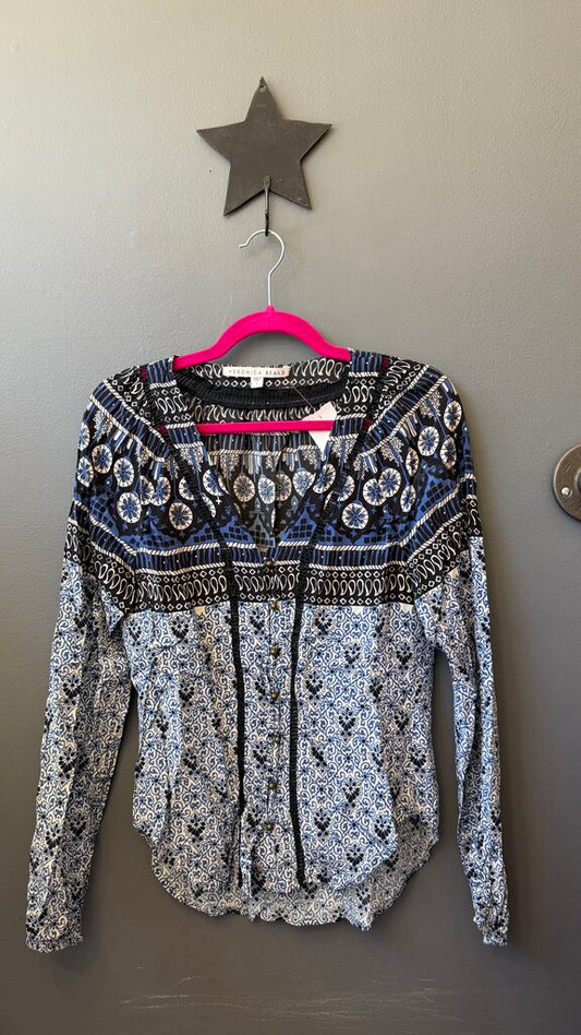 Silk Print Longsleeve Top