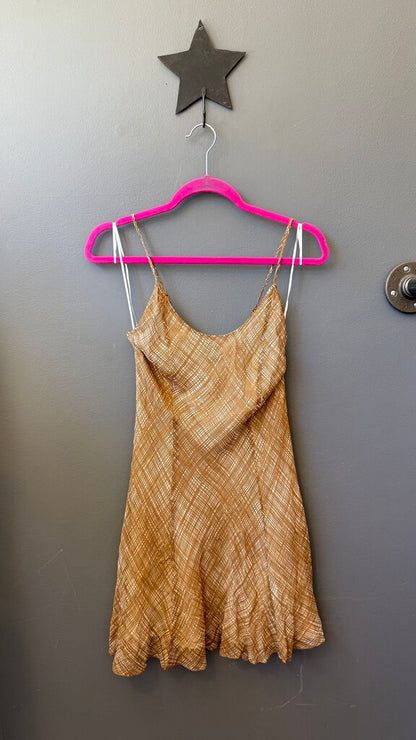 Silk Blend Flippy Mini Dress
