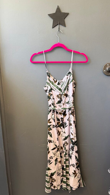 Silk Strappy Midi Dress
