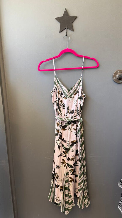 Silk Strappy Midi Dress
