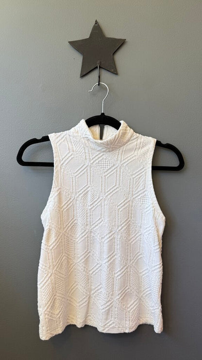 Textured Mockneck Tank