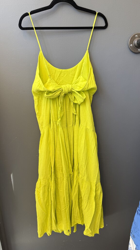 Neon Tie Back Midi Dress