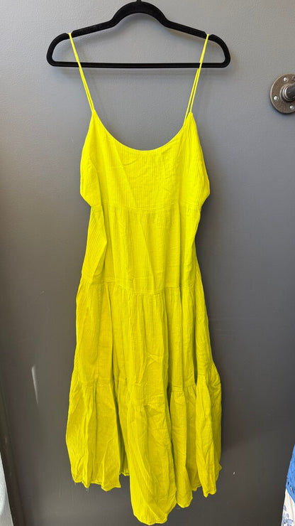 Neon Tie Back Midi Dress