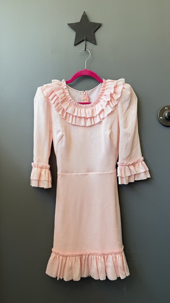 Silk Ruffle Mini Dress