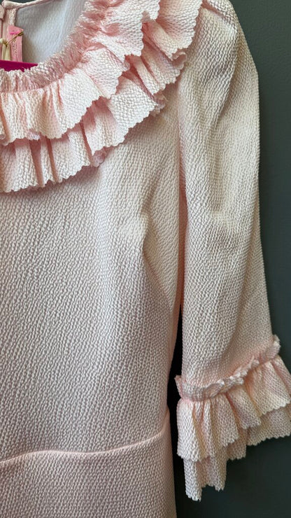 Silk Ruffle Mini Dress