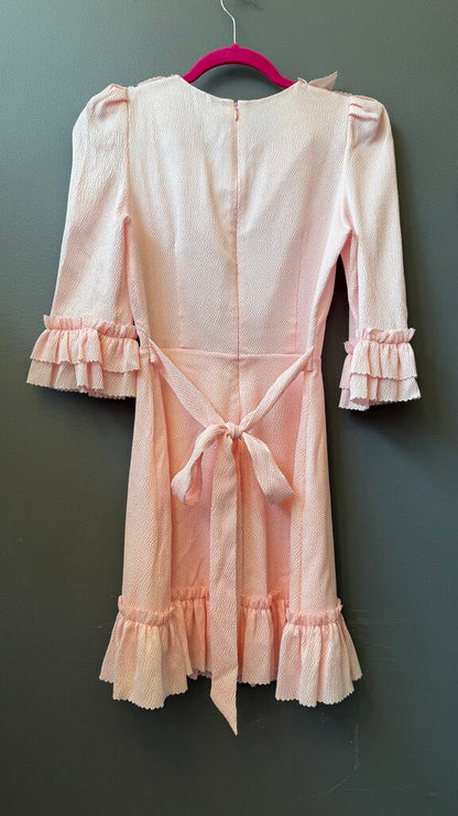 Silk Ruffle Mini Dress