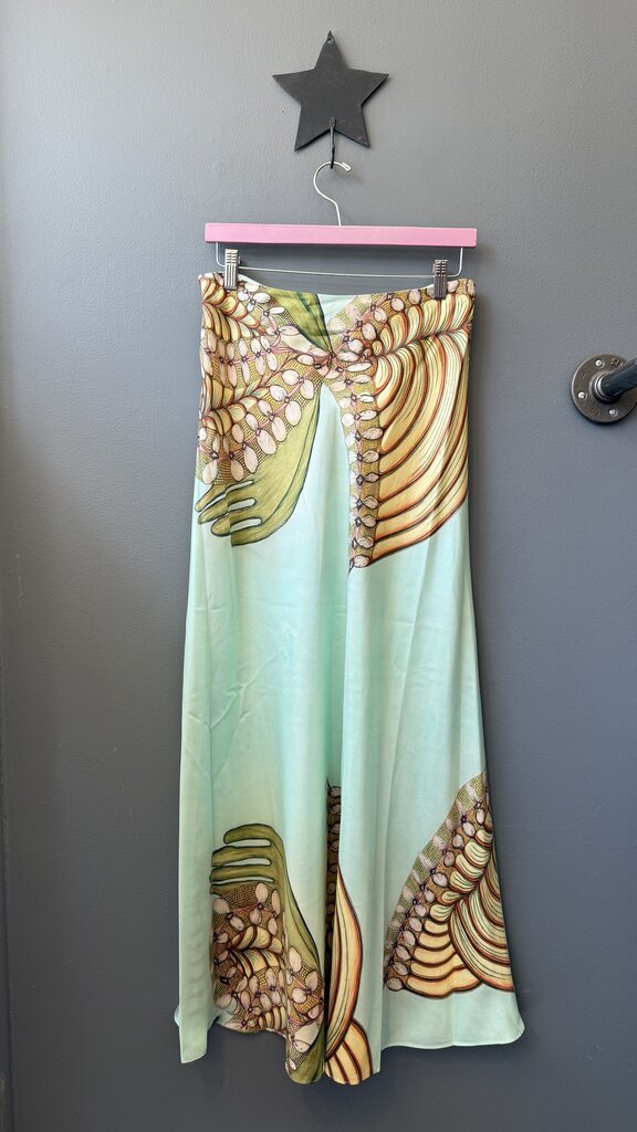 Silk Printed Midi Skirt