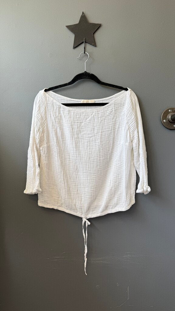 Oversized Satin Popover Blouse