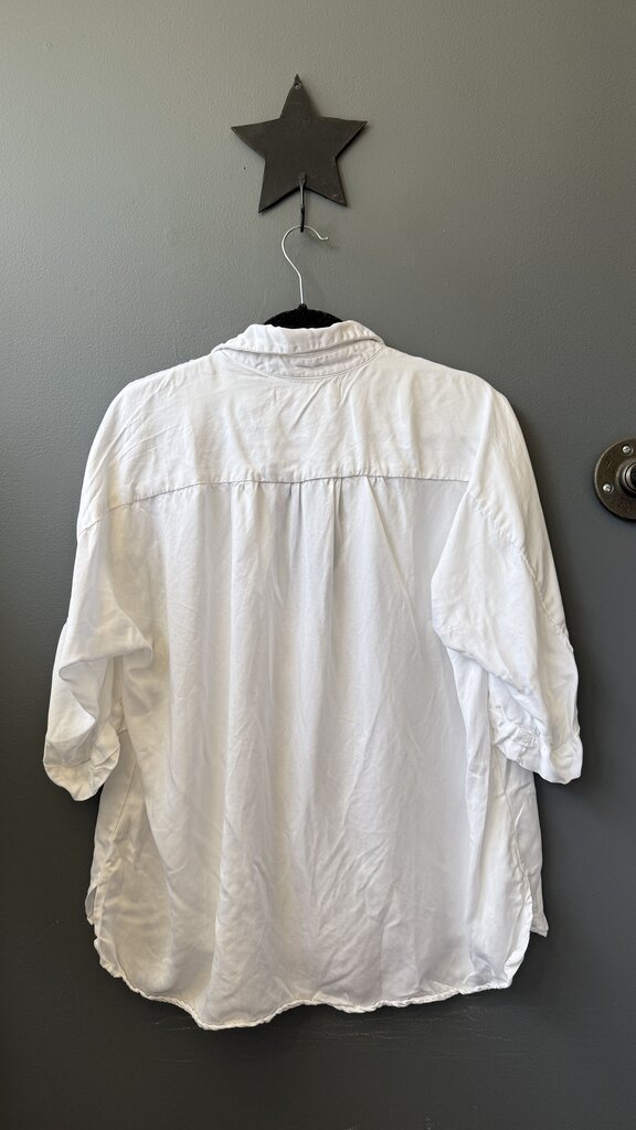 Oversized Satin Popover Blouse