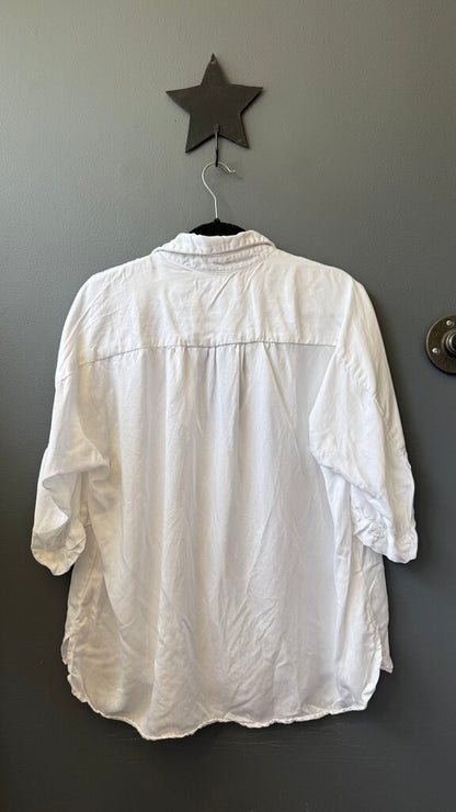 Oversized Satin Popover Blouse