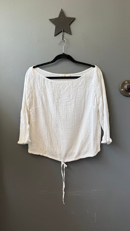 Cotton Gauze Drawstring Top