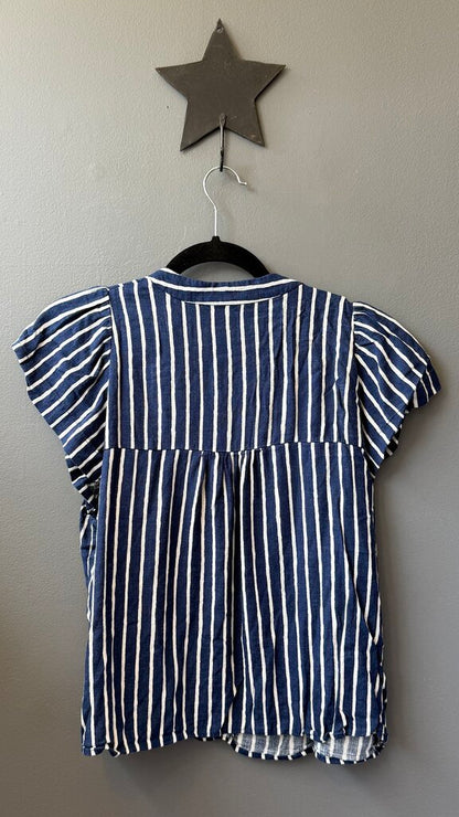 Linen Blend Stripe Top