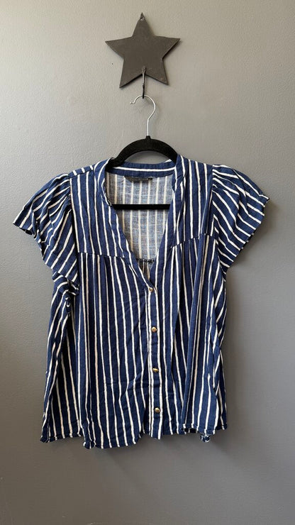 Linen Blend Stripe Top
