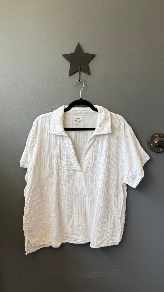 Cotton Gauze Popover Top