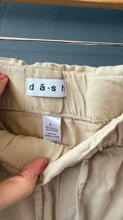 Cotton Blend Drawstring Shorts