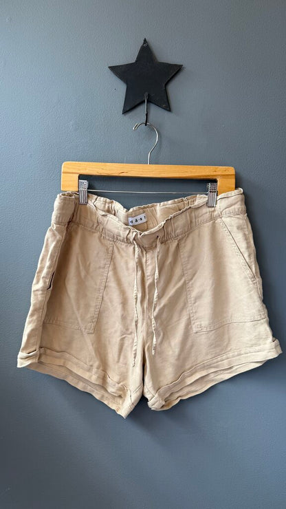 Cotton Blend Drawstring Shorts