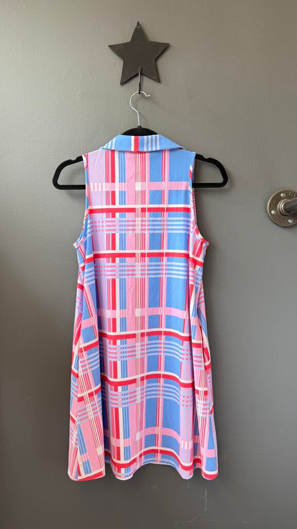 Plaid Swing Polo Dress