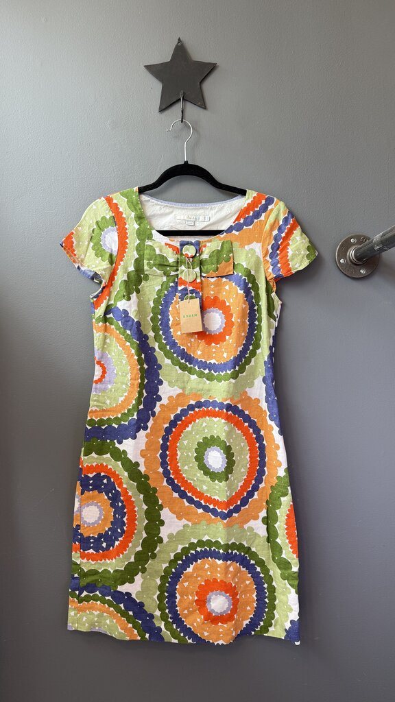 Linen Cap Sleeve Shift Dress