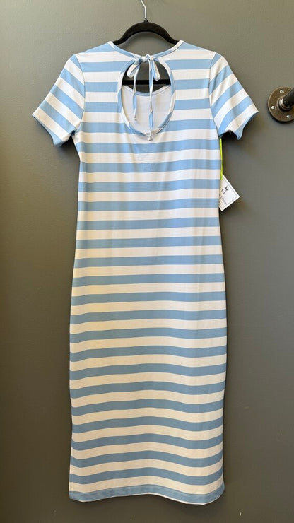 Short Sleeve Stripe Midi Dress