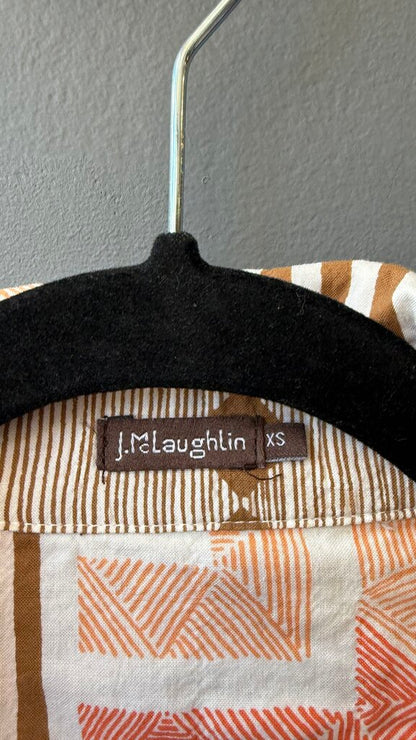Mixed Print Button Up Shirt