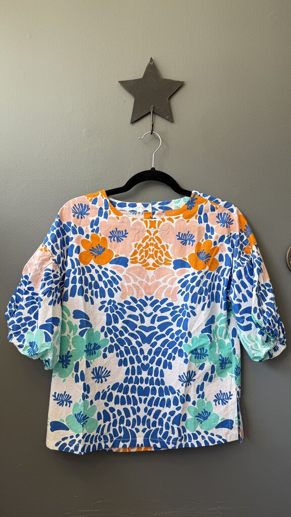 Puff Sleeve Cotton Blouse