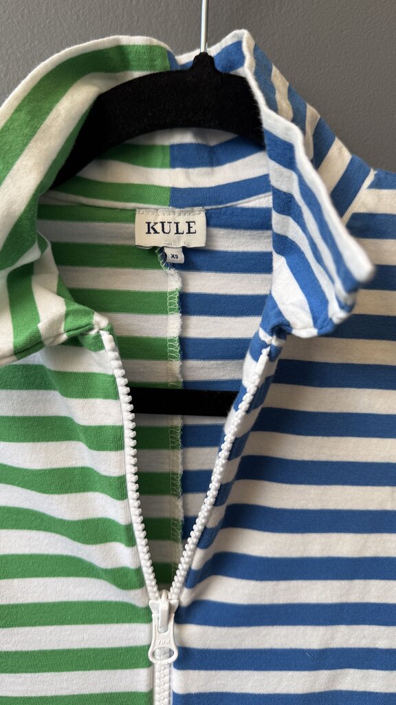 Mixed Stripe 1/4 Zip Pullover
