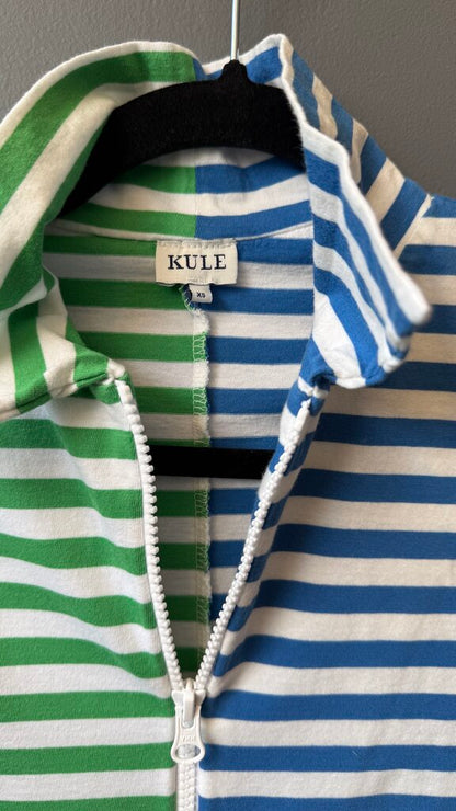 Mixed Stripe 1/4 Zip Pullover