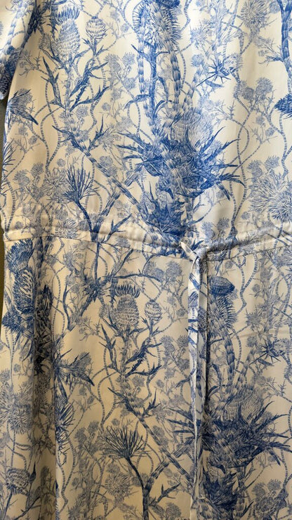 Toile Drawstring Midi Dress