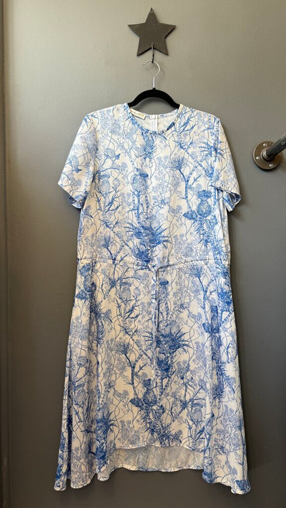 Toile Drawstring Midi Dress