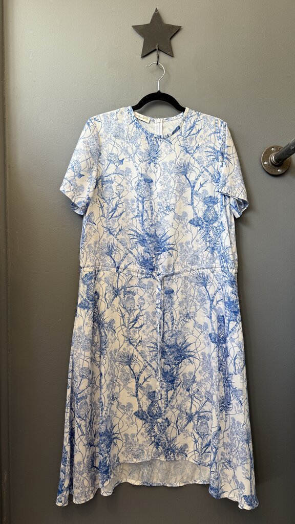 Toile Drawstring Midi Dress