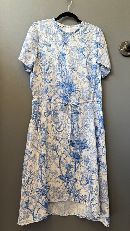 Toile Drawstring Midi Dress