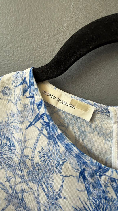 Toile Drawstring Midi Dress