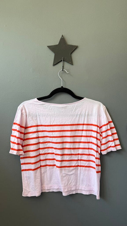 Tissue Stripe Crop TShirt