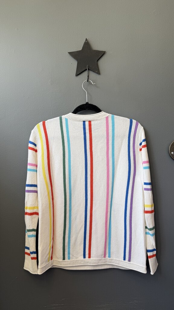 Multi Stripe Waffle Pullover